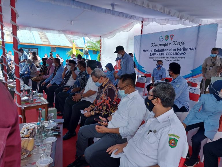 Menteri Kelautan dan Perikanan Edhy Prabowo Tiba di Ambon